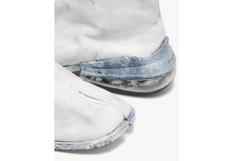 Maison Margiela Tabi Airbag Tabi Ankle Boots Release  Matchesfashion retail painted cracked paint MMM boots footwear tabi split-toe Antwerp 