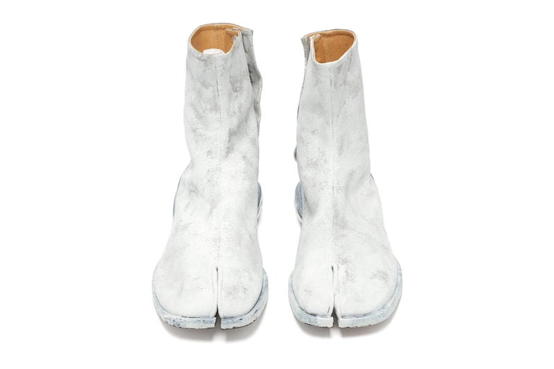Maison Margiela Tabi Airbag Tabi Ankle Boots Release  Matchesfashion retail painted cracked paint MMM boots footwear tabi split-toe Antwerp 