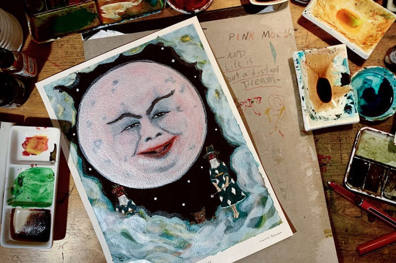 Marcel Dzama Displays Never-Before-Seen Drawings in "Pink Moon" Exhibition