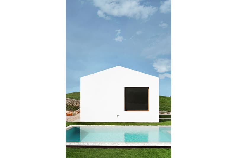 Marina Senabre House in Menorca White Building Minimalist Pools Mediterranean Island Gravel Concrete Countryside