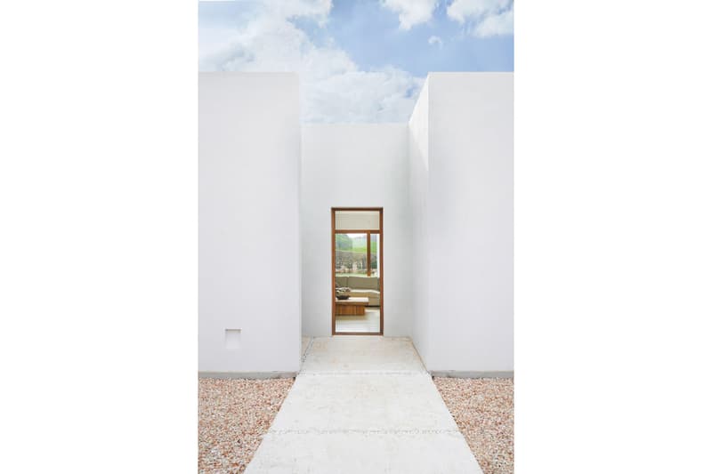 Marina Senabre House in Menorca White Building Minimalist Pools Mediterranean Island Gravel Concrete Countryside