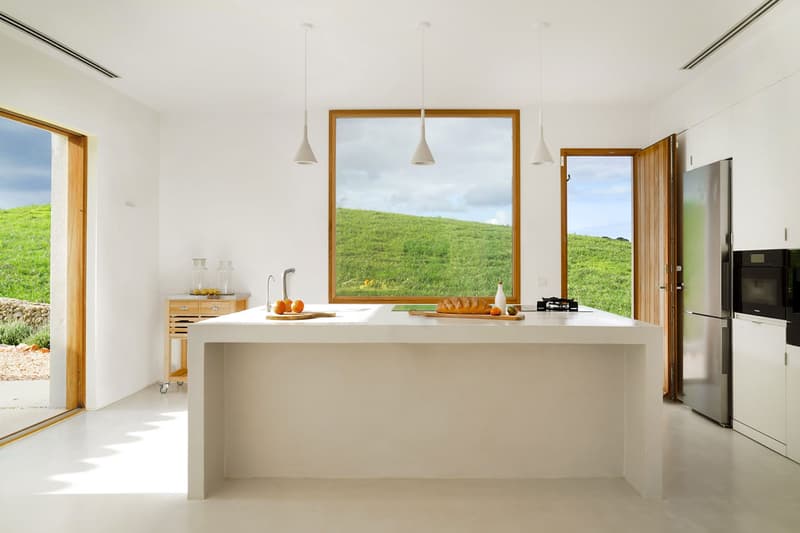 Marina Senabre House in Menorca White Building Minimalist Pools Mediterranean Island Gravel Concrete Countryside