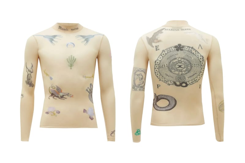 Marine Serre Releases a Tattoo-Print Sheer Stretch Top