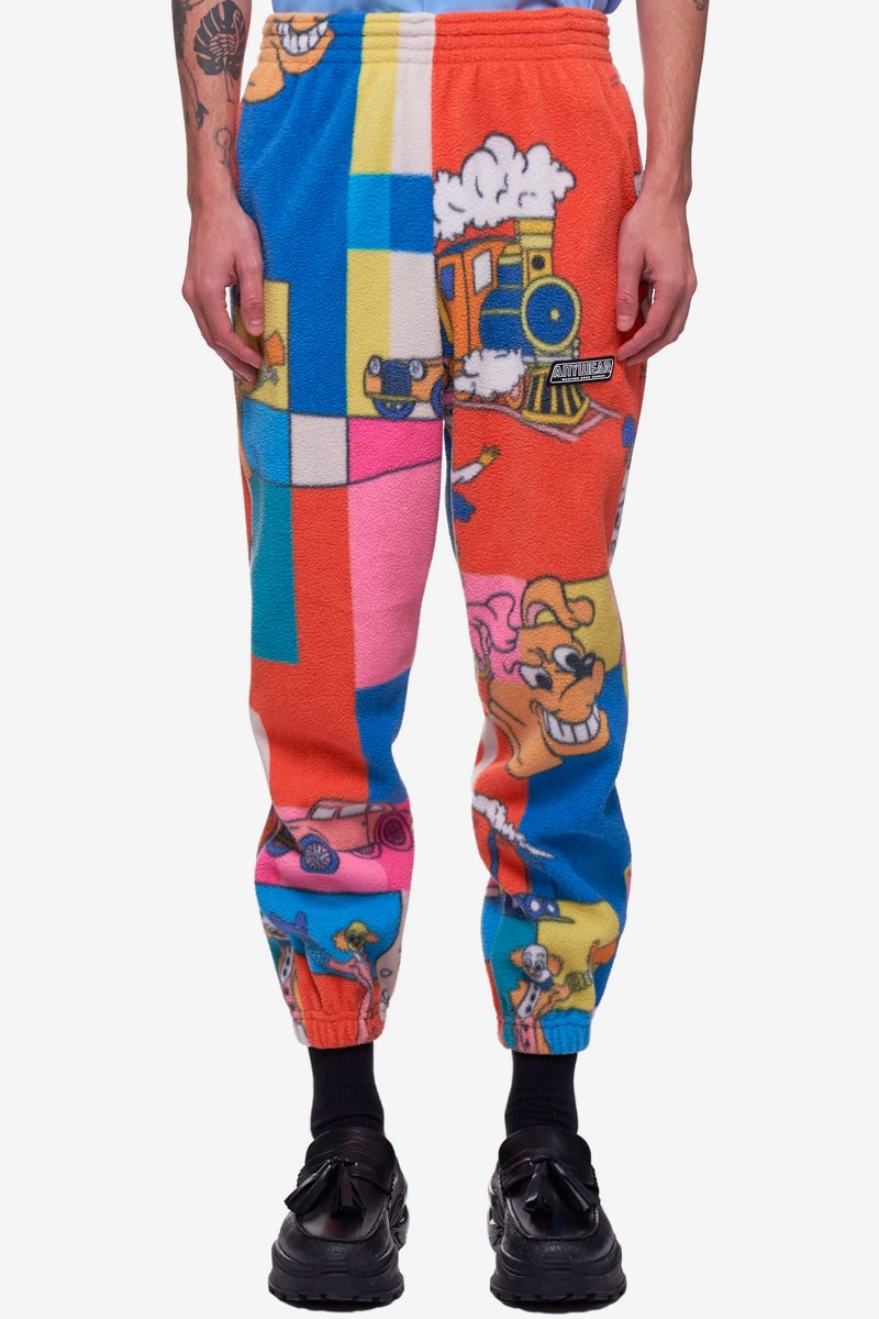 Martine Rose Cartoon Fleece Pullover sweatpants pants track graphics menswear streetwear spring summer 2020 collection british england made in portugal