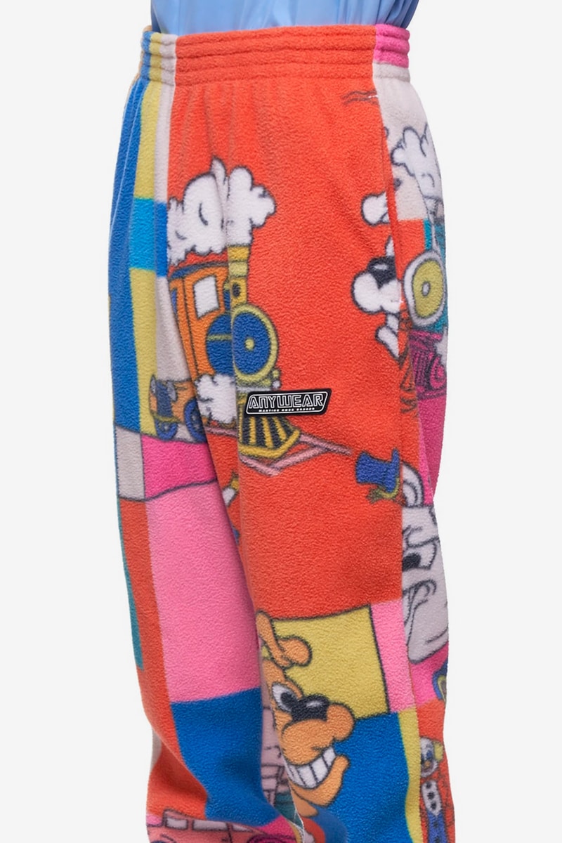 Martine Rose Cartoon Fleece Pullover sweatpants pants track graphics menswear streetwear spring summer 2020 collection british england made in portugal
