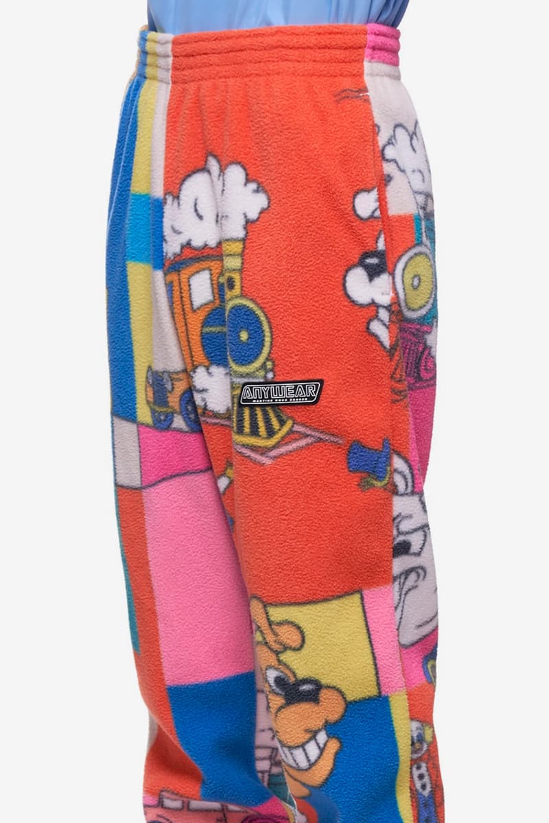 Martine Rose Cartoon Fleece Pullover sweatpants pants track graphics menswear streetwear spring summer 2020 collection british england made in portugal