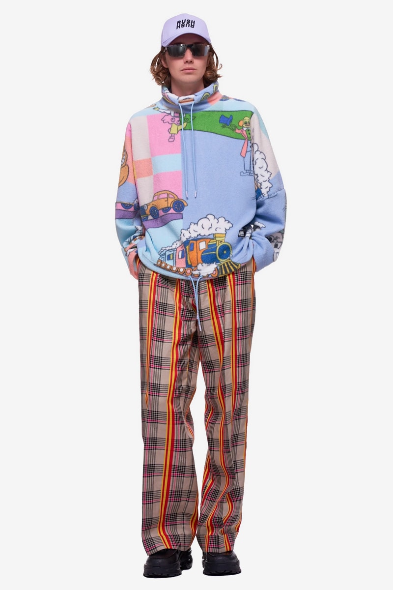 Martine Rose Cartoon Fleece Pullover sweatpants pants track graphics menswear streetwear spring summer 2020 collection british england made in portugal