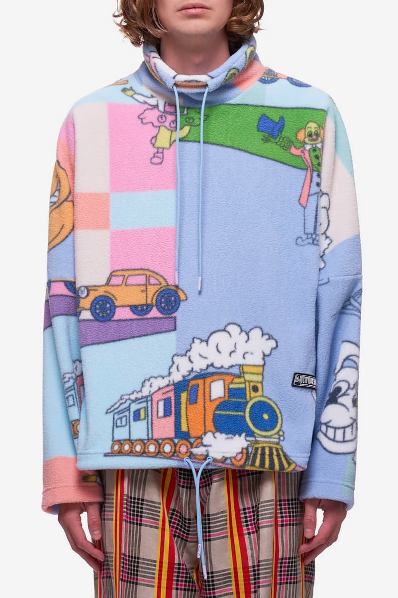 Martine Rose Cartoon Fleece Pullover sweatpants pants track graphics menswear streetwear spring summer 2020 collection british england made in portugal