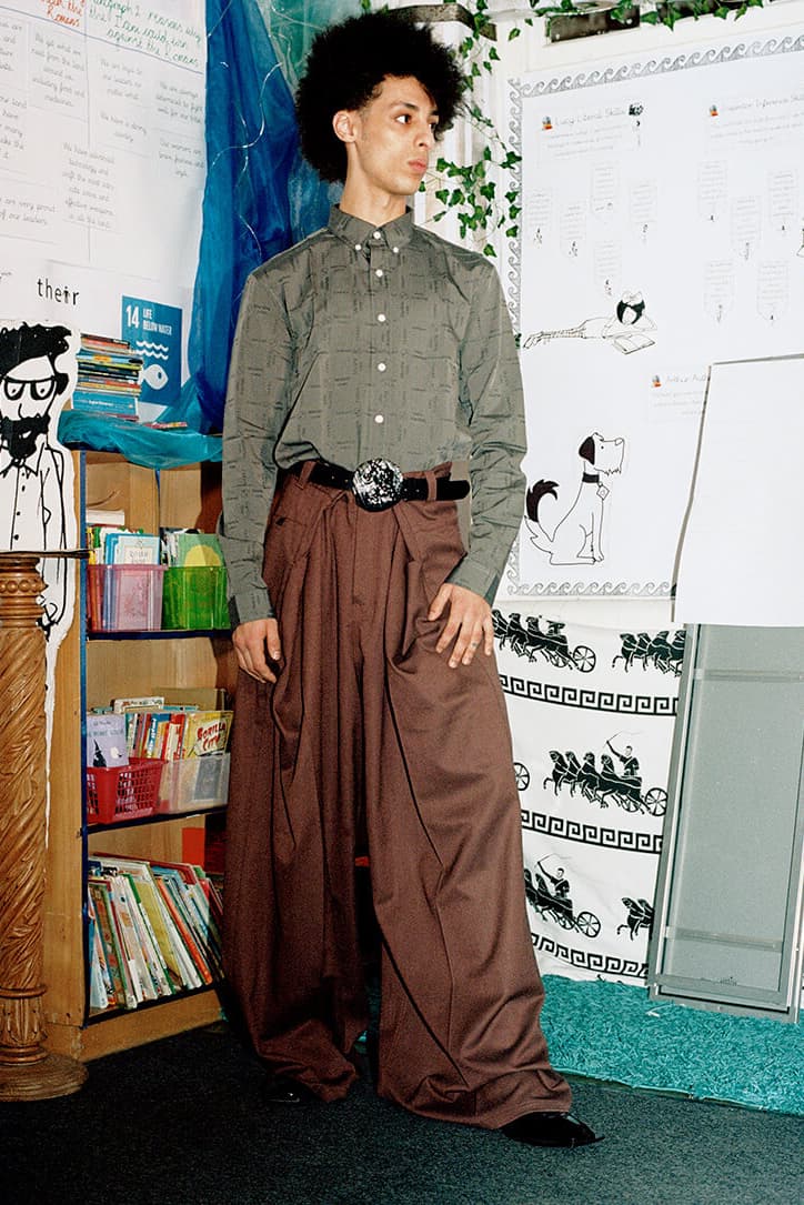 Martine Rose Farah Spring Summer 2020 Lookbook menswear streetwear collection capsule united kingdom england polo blazers shirts button up pants trousers long sleeves graphics