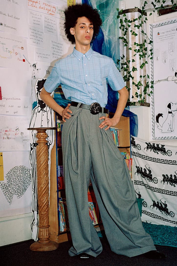 Martine Rose Farah Spring Summer 2020 Lookbook menswear streetwear collection capsule united kingdom england polo blazers shirts button up pants trousers long sleeves graphics