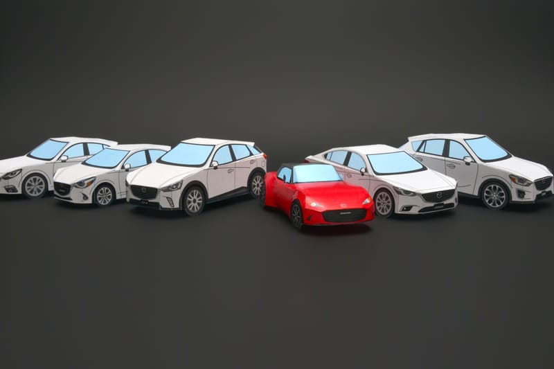 Mazda Adds the MX-5 & Classic R360 Coupe to Its JDM Papercraft Series