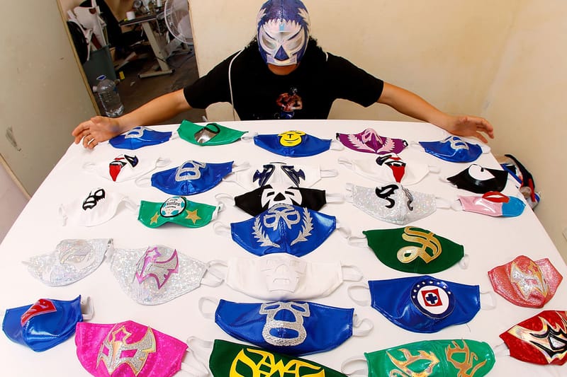 Mexican Wrestlers Sew Luche Libre Face Masks to Help Fight Against Coronavirus