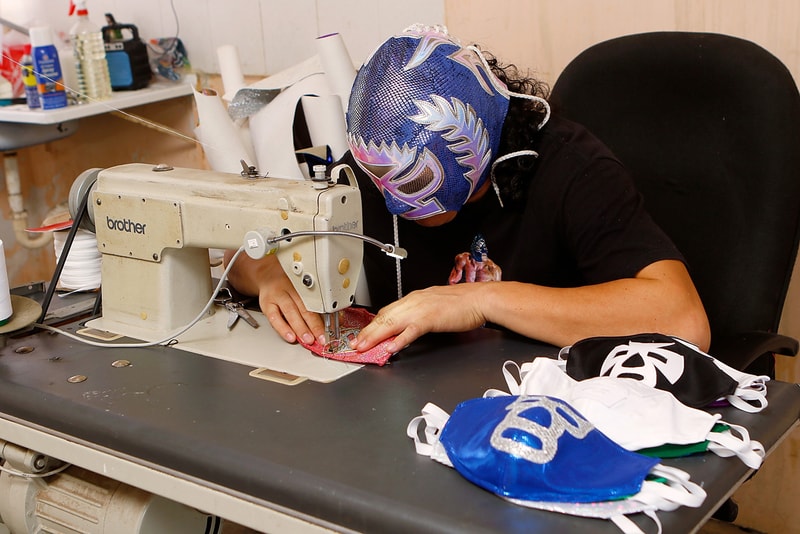 Mexican Wrestlers Luche Libre Face Mask Production El Hijo del Soberano