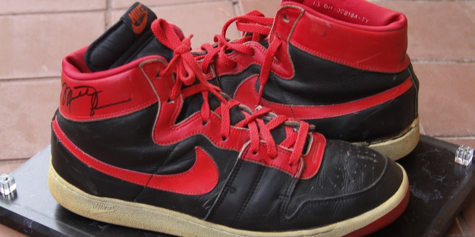 Michael Jordan's Nike Air Ships that he wore in 1984 rookie season