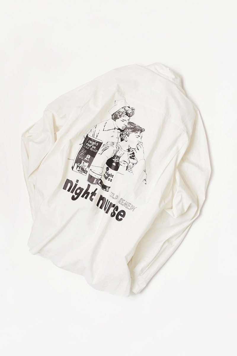 RYOGA x NAME. Summer 2020 Capsule Collection Release Info T-shirts Collared Short Sleeves Long Sleeves Knitwear Crewneck Sweaters Cardigans Illustrations Black White Night Nurse Cold Remedy Missing Person 