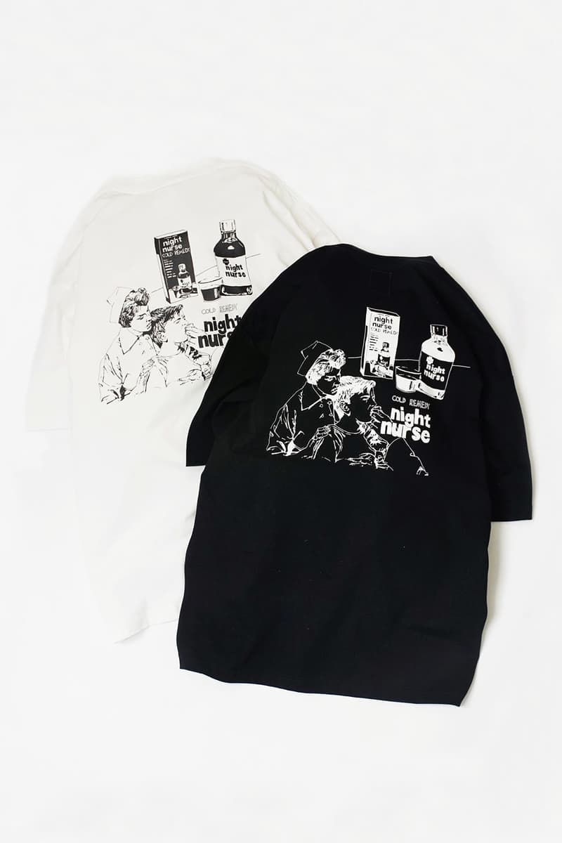 RYOGA x NAME. Summer 2020 Capsule Collection Release Info T-shirts Collared Short Sleeves Long Sleeves Knitwear Crewneck Sweaters Cardigans Illustrations Black White Night Nurse Cold Remedy Missing Person 