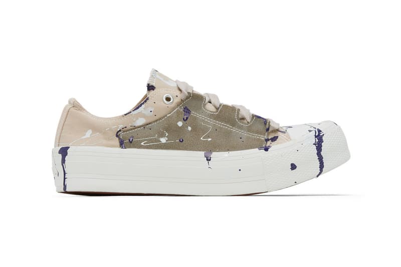 Needles Paint Ghillie Sneakers Nepenthes Sneakers paint-splatter canvas trainers shoes footwear Japan Tokyo streetwear