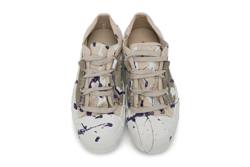 Needles Paint Ghillie Sneakers Nepenthes Sneakers paint-splatter canvas trainers shoes footwear Japan Tokyo streetwear