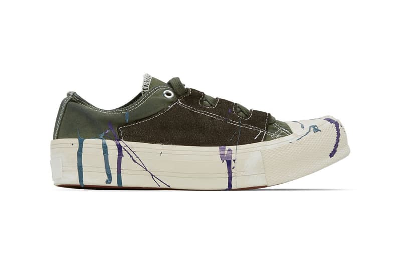 Needles Paint Ghillie Sneakers Nepenthes Sneakers paint-splatter canvas trainers shoes footwear Japan Tokyo streetwear 