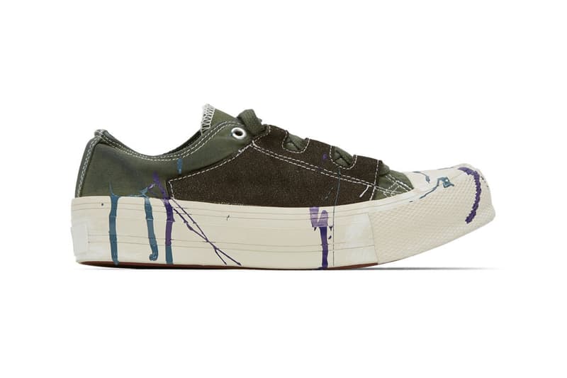 Needles Paint Ghillie Sneakers Nepenthes Sneakers paint-splatter canvas trainers shoes footwear Japan Tokyo streetwear