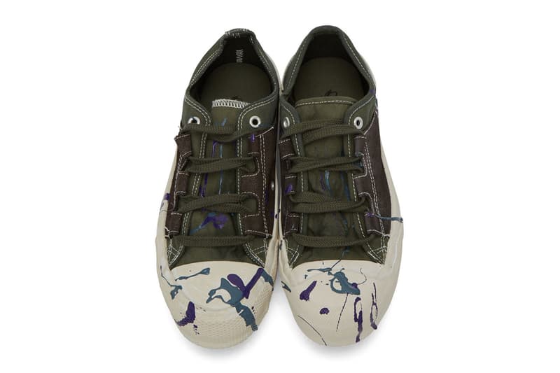 Needles Paint Ghillie Sneakers Nepenthes Sneakers paint-splatter canvas trainers shoes footwear Japan Tokyo streetwear