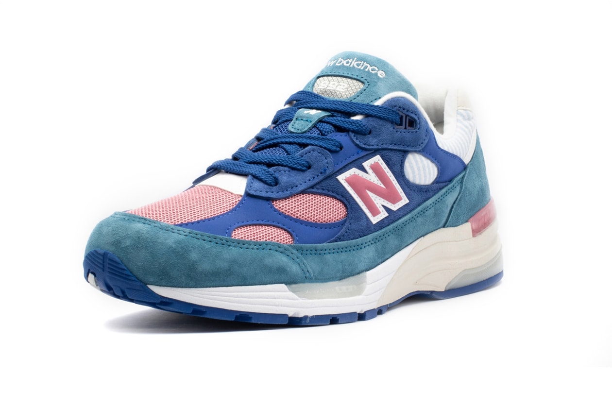 new balance 992 pink navy blue cyan release date info photos price