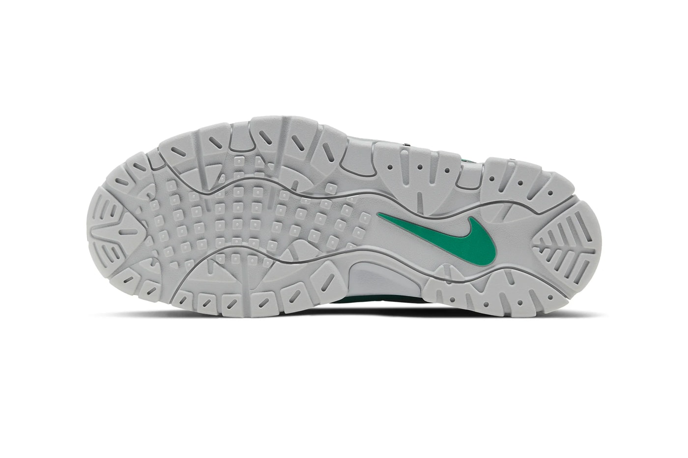 Nike Air Barrage Low Neptune Green Release Info CW3129-001 Buy Price Grey Fog Vast Grey