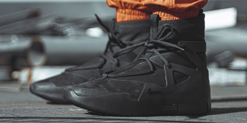 nike air fear of god 1 triple black mens stores