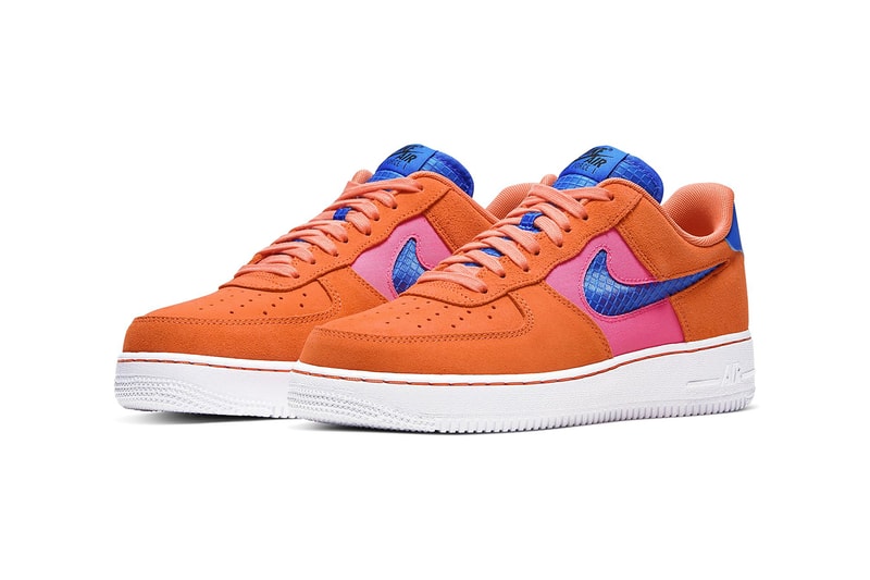 Nike Air Force 1 ’07 LV8 "Orange Trance" Release Info Color: Orange Trance/Lotus Pink/White/Pacific Blue Style Code: CW7300-800 low drop date price details 