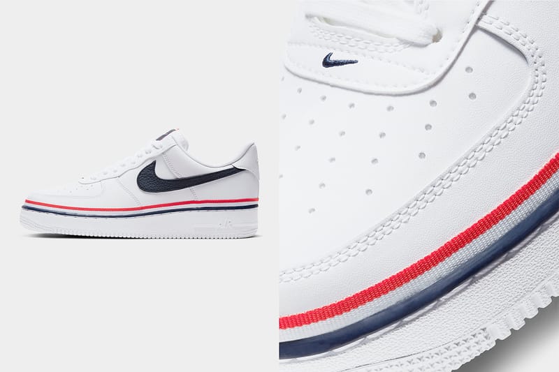 white red blue air force 1