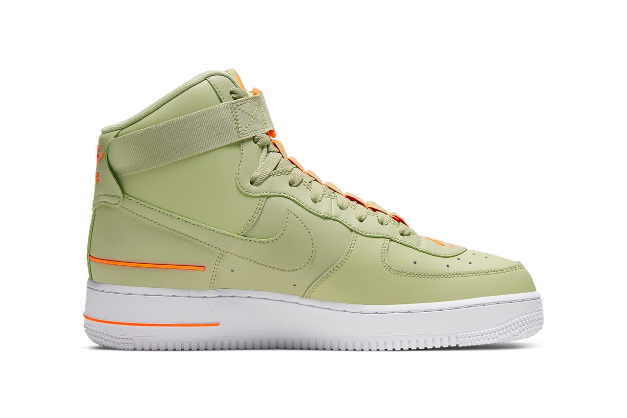 olive green and orange air force 1