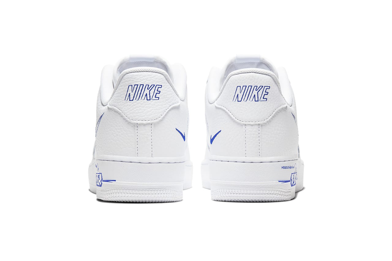 nike air force 1 white drawing