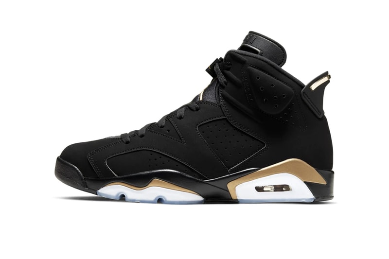 Nike Air Jordan 6 "DMP" Defining Moments Pack 2020 Release Information Official Drop Date Closer Look Black Icy Sole Unit Gold Details Michael Jordan Basketball Limited Edition Sneaker Footwear