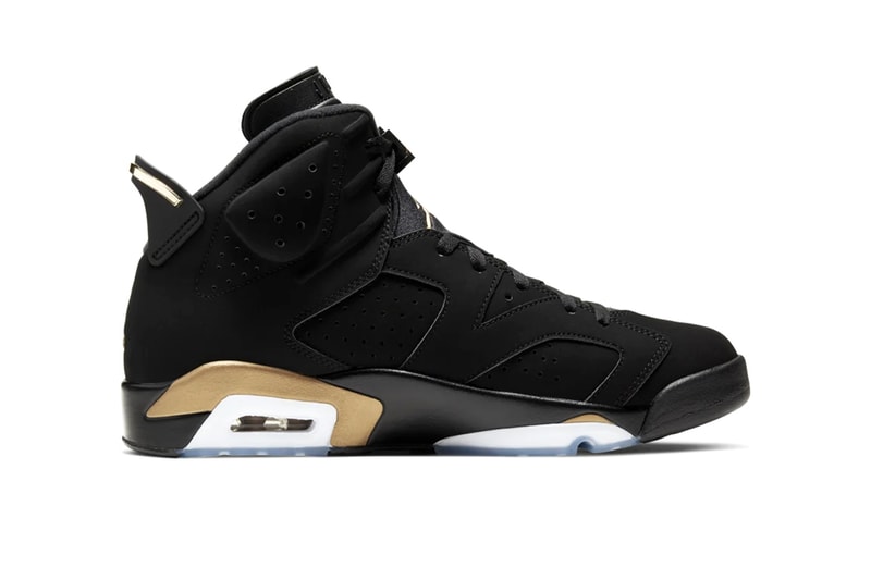 Nike Air Jordan 6 "DMP" Defining Moments Pack 2020 Release Information Official Drop Date Closer Look Black Icy Sole Unit Gold Details Michael Jordan Basketball Limited Edition Sneaker Footwear