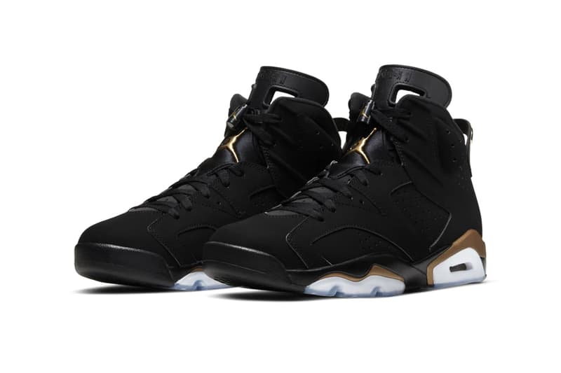 Nike Air Jordan 6 "DMP" Defining Moments Pack 2020 Release Information Official Drop Date Closer Look Black Icy Sole Unit Gold Details Michael Jordan Basketball Limited Edition Sneaker Footwear