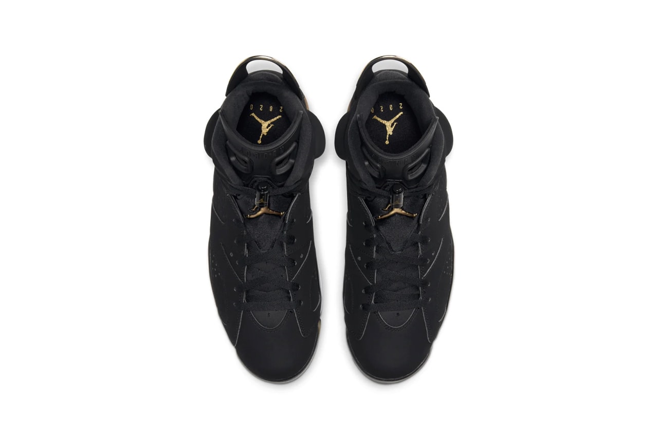 Nike Air Jordan 6 "DMP" Defining Moments Pack 2020 Release Information Official Drop Date Closer Look Black Icy Sole Unit Gold Details Michael Jordan Basketball Limited Edition Sneaker Footwear