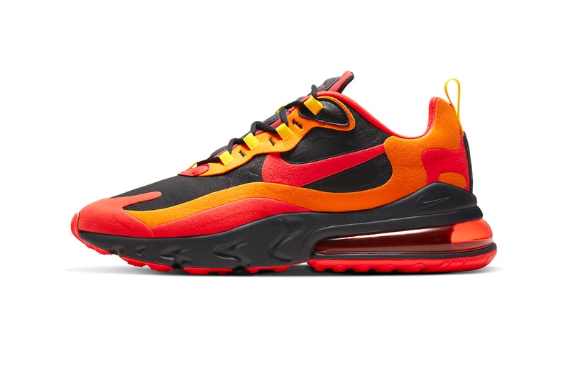 Nike Air Max 270 React Magma Release CZ9267-001 Black Speed Yellow Chile Red