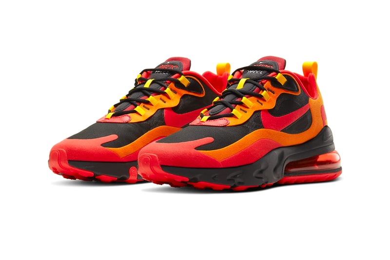 Nike Air Max 270 React Magma Release CZ9267-001 Black Speed Yellow Chile Red