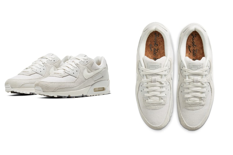 Nike Air Max 90 "Summit White" Offers Linen Uppers and Cork Insoles