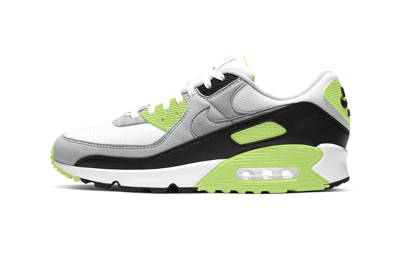 Nike Air Max 90 White Light Smoke Grey Black Particle Grey Release CW5458-100