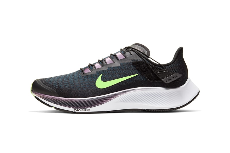 nike air zoom pegasus 37 flyease CK8474 001 black valerian blue spruce aura ghost green white release date info photos price