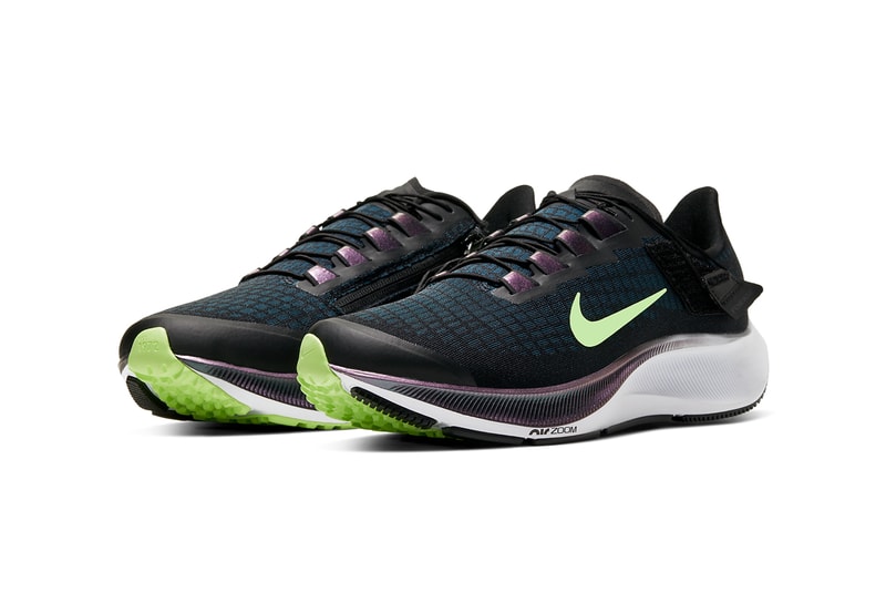 nike air zoom pegasus 37 flyease CK8474 001 black valerian blue spruce aura ghost green white release date info photos price