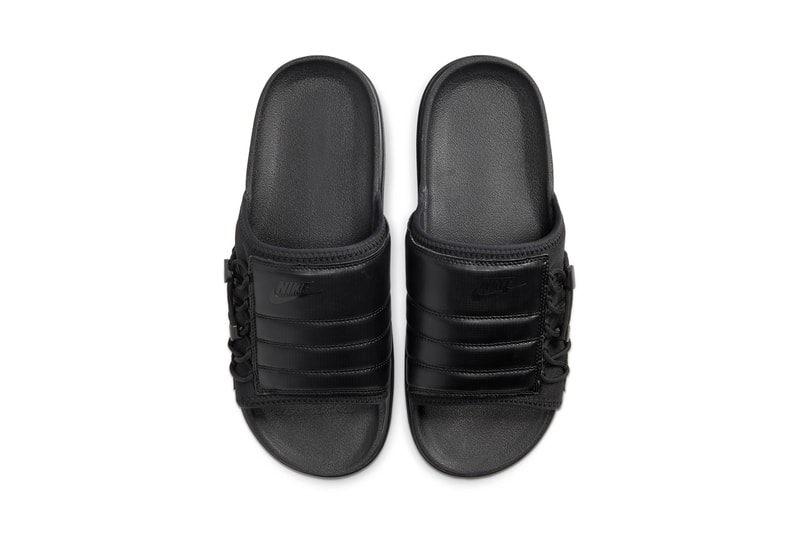nike asuna slide sandal black white anthracite university red release date info photos price