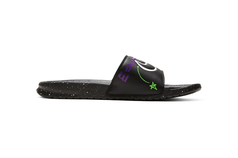 nike sportswear air flight 89 benassi slide planet of hoops pack CW2616 101 white laser red silver green purple black voltage release date info photos price