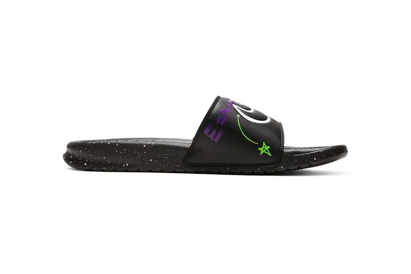 nike sportswear air flight 89 benassi slide planet of hoops pack CW2616 101 white laser red silver green purple black voltage release date info photos price