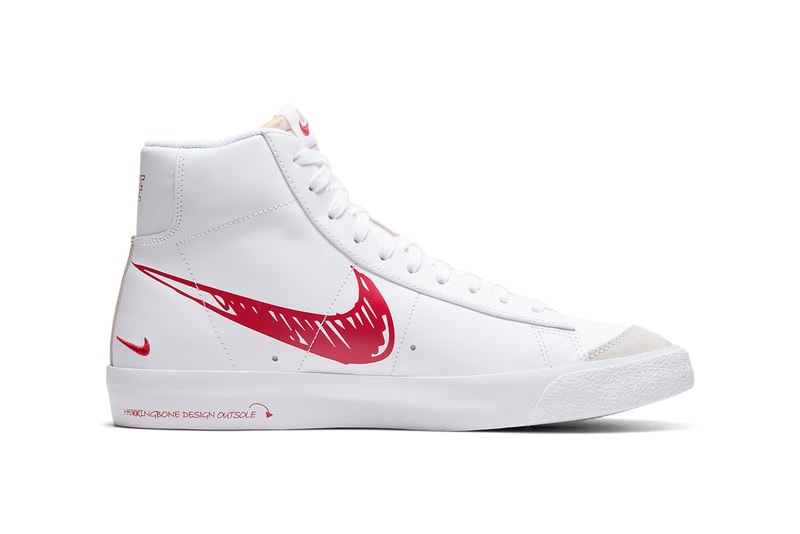 nike blazer mid 77 vintage red sketch white CW7580 100 release date info photos price