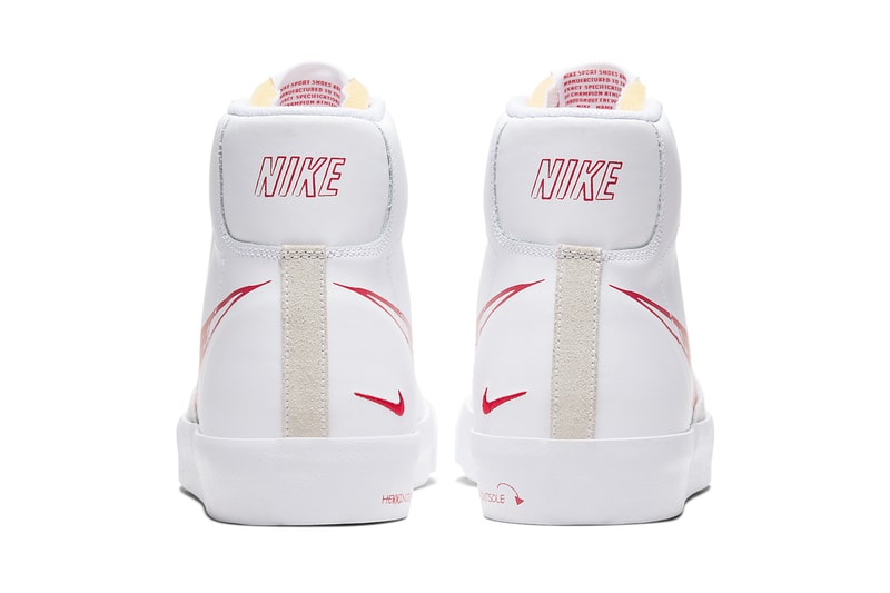 nike blazer mid 77 vintage red sketch white CW7580 100 release date info photos price