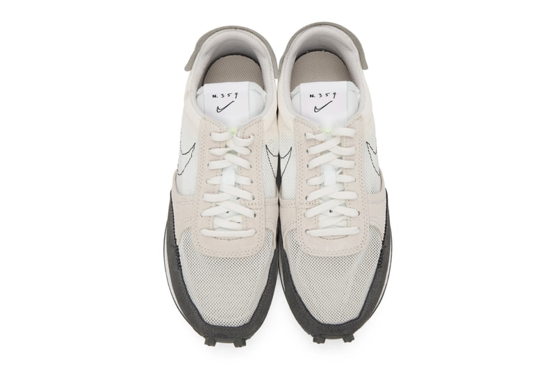 Nike Daybreak type n 354 White Black Topstitched Swoosh Release low top sneakers panelled suede Logo patch