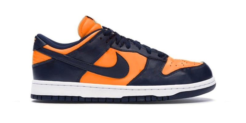 dunk low black orange