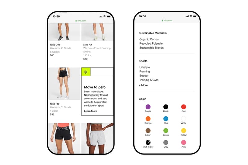 Nike Earth Day Sustainability News Carbon footprint climate change footwear environment sneakers Beaverton Green